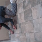 Prepping for grout
